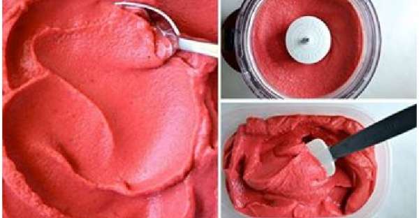5-Minute Healthy Strawberry Frozen Yogurt
